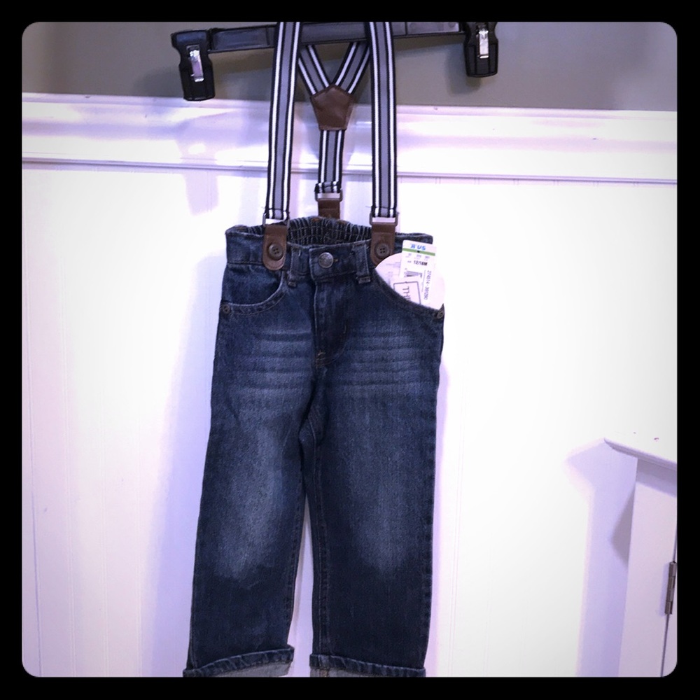 Adorable jeans with removable suspenders